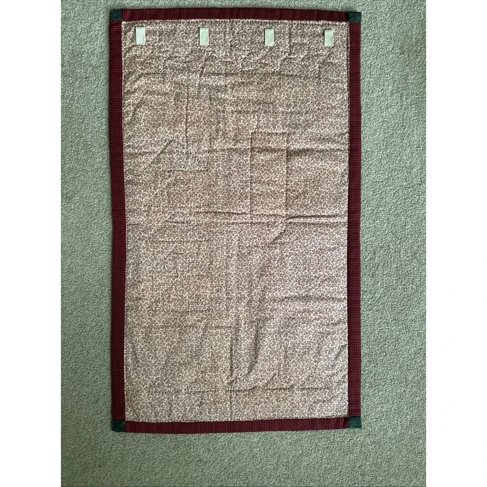 Handmade Patriotic Santa Christmas Quilt Wall Hanging Americana Country Farmhous